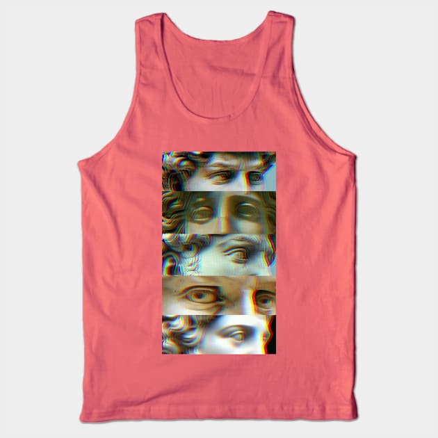 Vaporwave greek glitch statues Tank Top by isarol